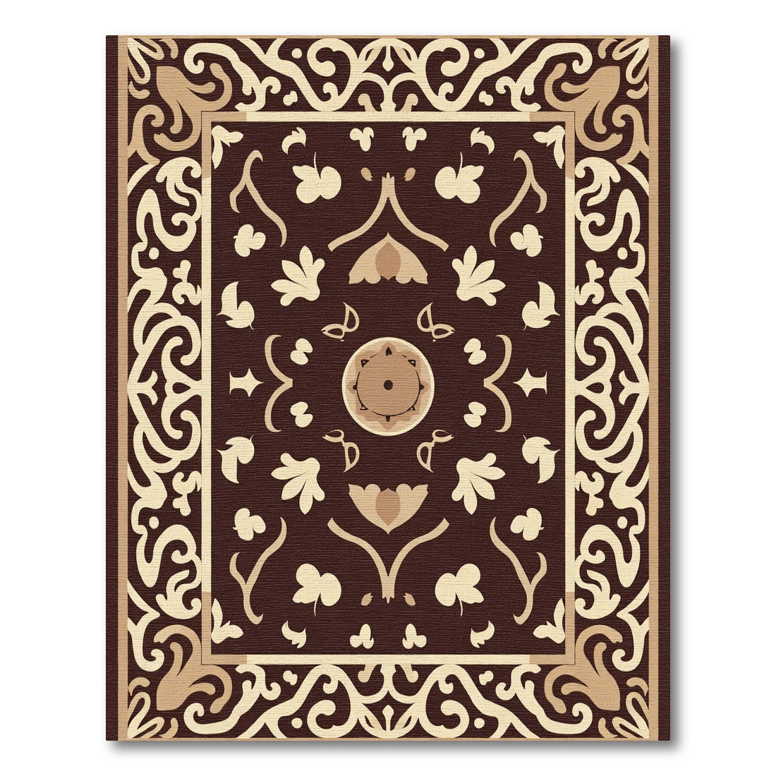 Majestic Beige Floral Savonnerie Rug