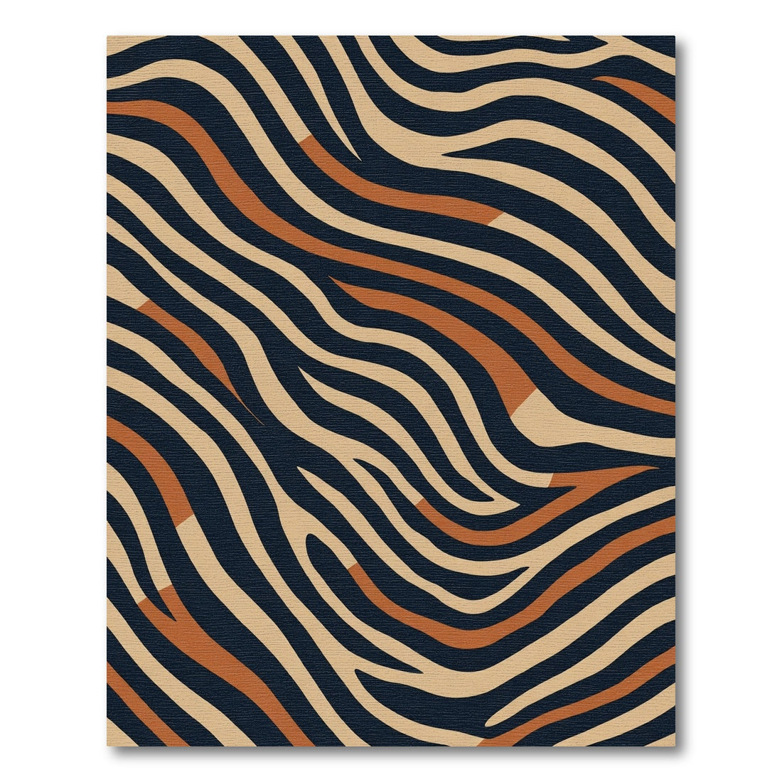 Bold Ink Tan Zebra Stripe Rug
