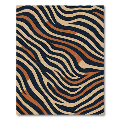 Bold Ink Tan Zebra Stripe Rug
