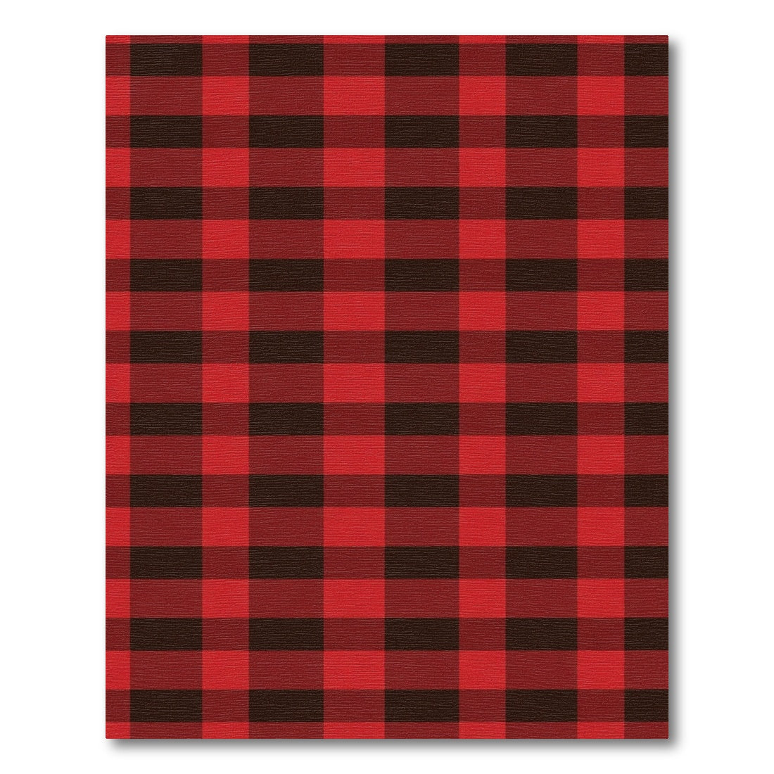Bold Red Square Interlocking Check Rug