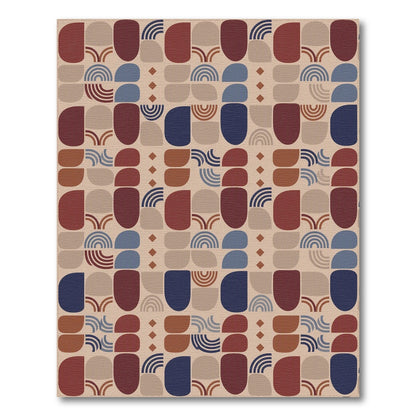 Geometric Arched Area Rug in Earth Tones