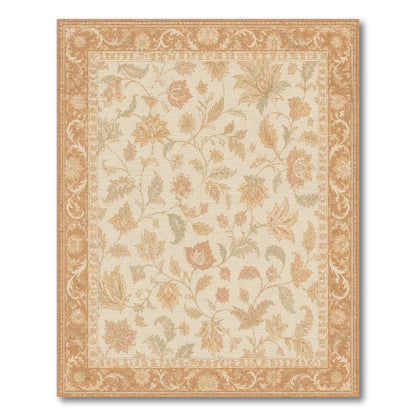Beige Vintage Floral Vine Area Rug