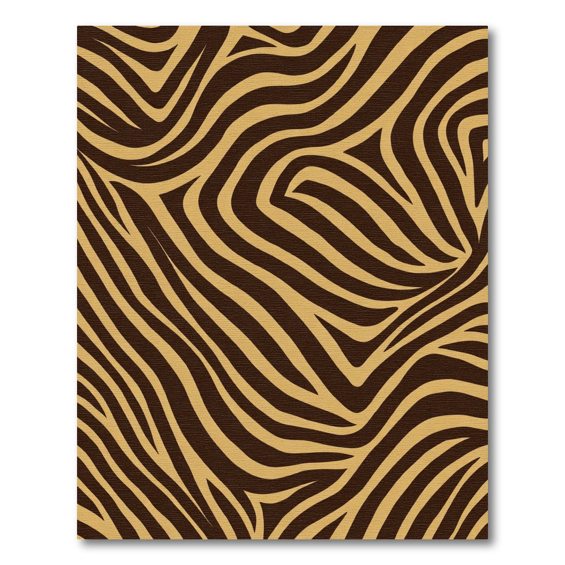 Brown Gold Abstract Zebra Stripes Rug