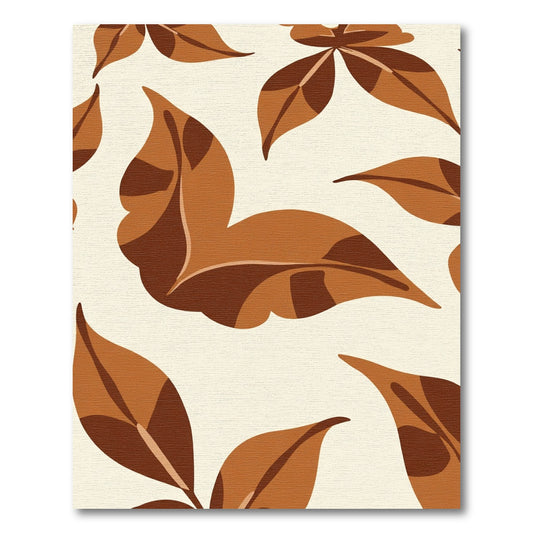 Autumn Leaf Print Cream Rug
