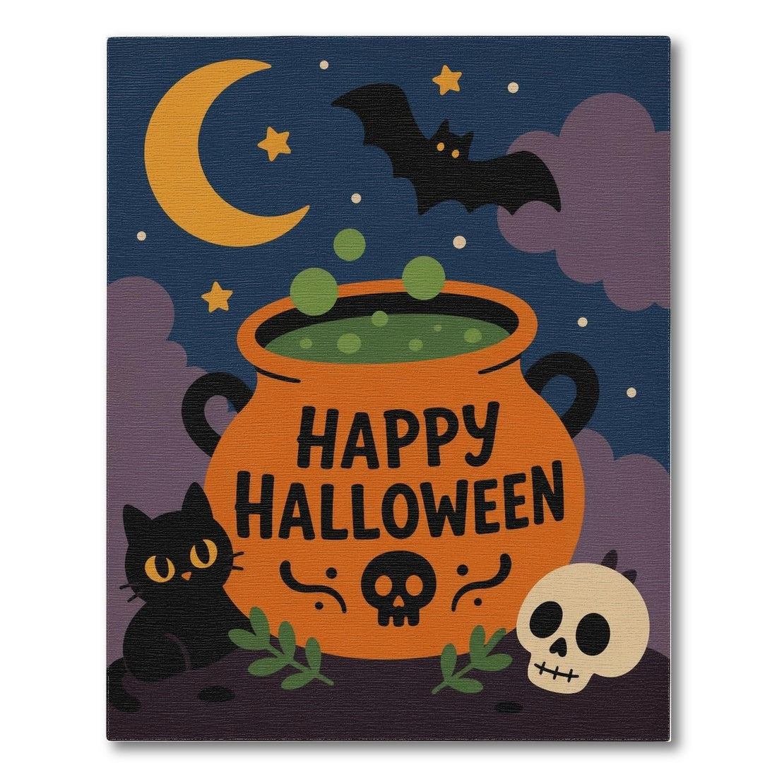 Happy Halloween Cauldron Area Rug