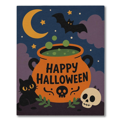 Happy Halloween Cauldron Area Rug