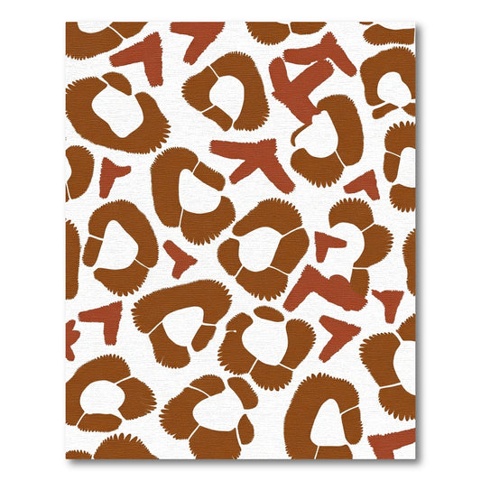 Brown Leopard Spot Accents Rug