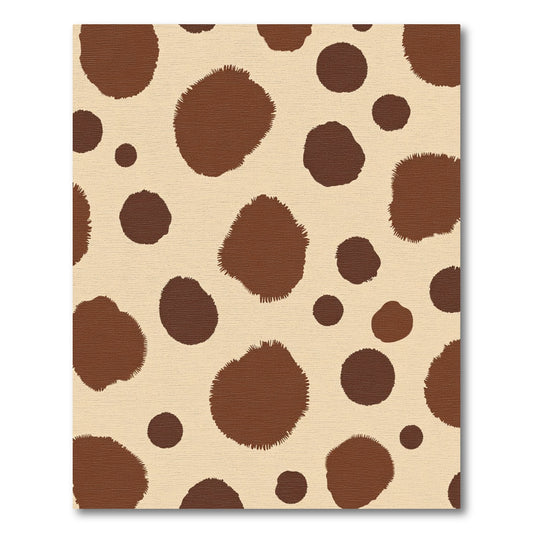 Earthy Brown Spotted Cowhide Rug