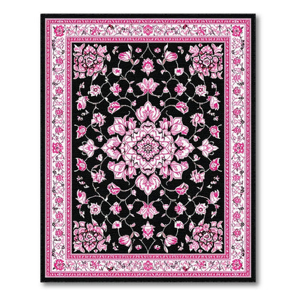 Pink Floral Medallion Area Rug