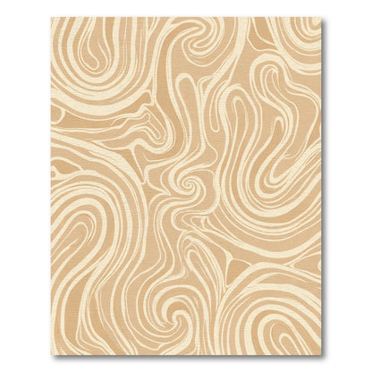 Tawny Swirling Marble Abstract Rug