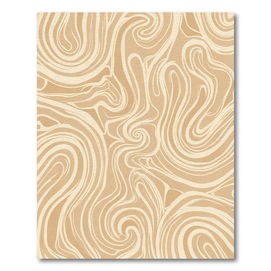 Tawny Swirling Marble Abstract Rug
