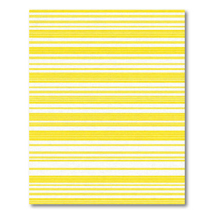 Vibrant Yellow White Stripe Accent Rug