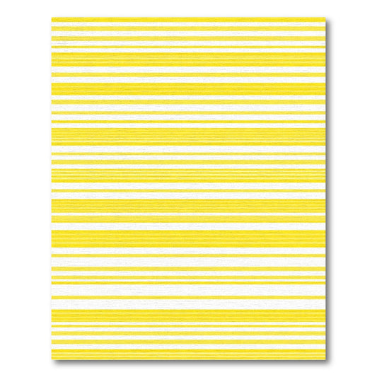 Vibrant Yellow White Stripe Accent Rug