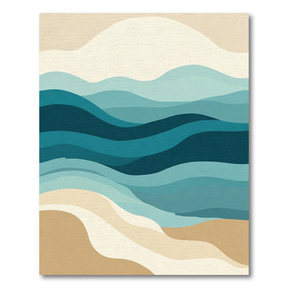 Oceanic Wave Abstract Terracotta Rugs Rug