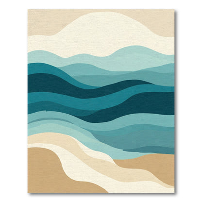 Oceanic Wave Abstract Terracotta Rugs Rug