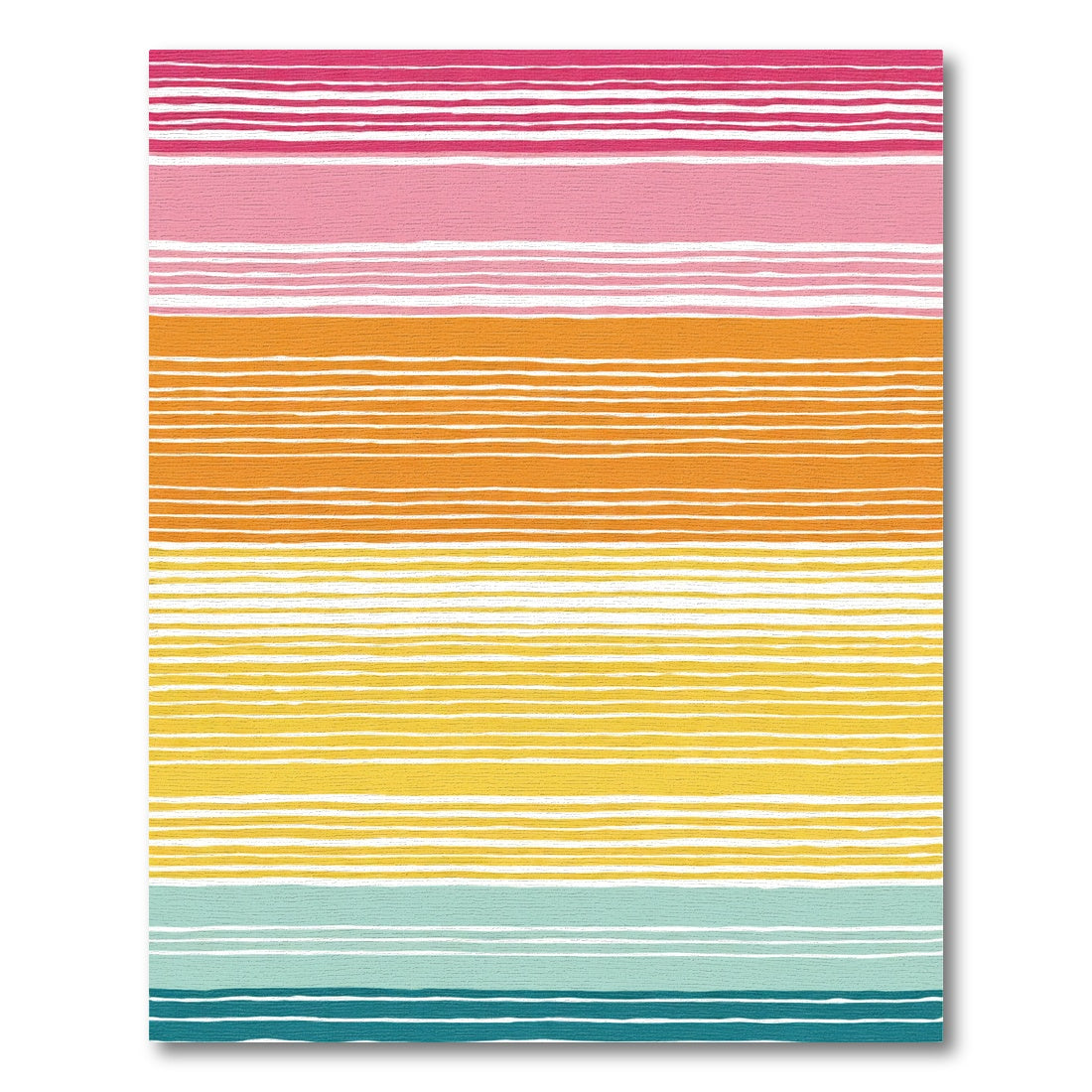 Vibrant Sunset Ombre Striped Rug