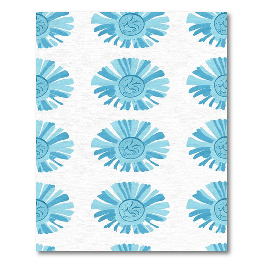 Light Blue Floral Medallion Rug