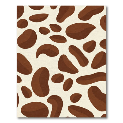 Brown Cream Spotty Contemporary Rug