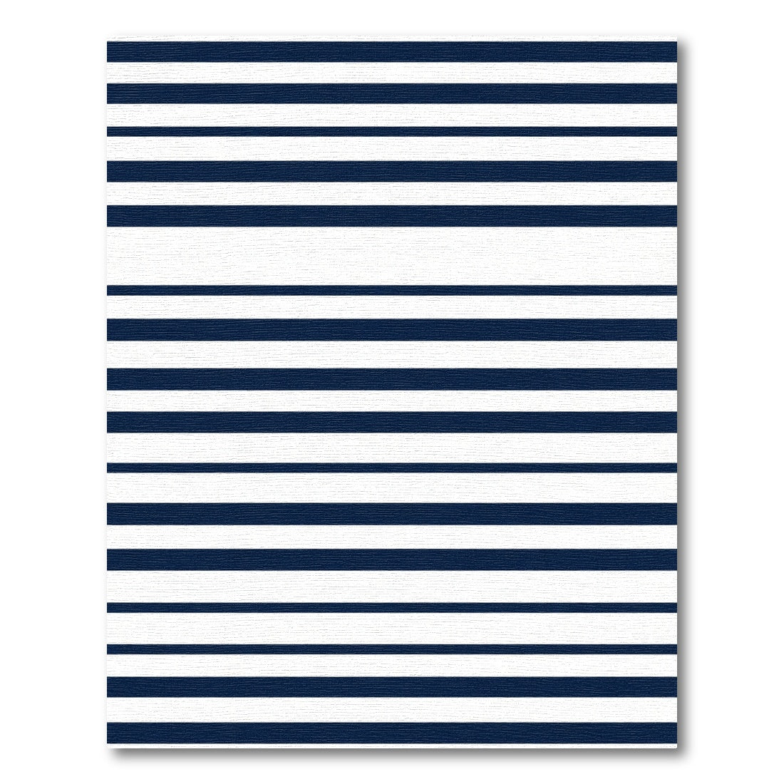 Classic Navy White Striped Rug