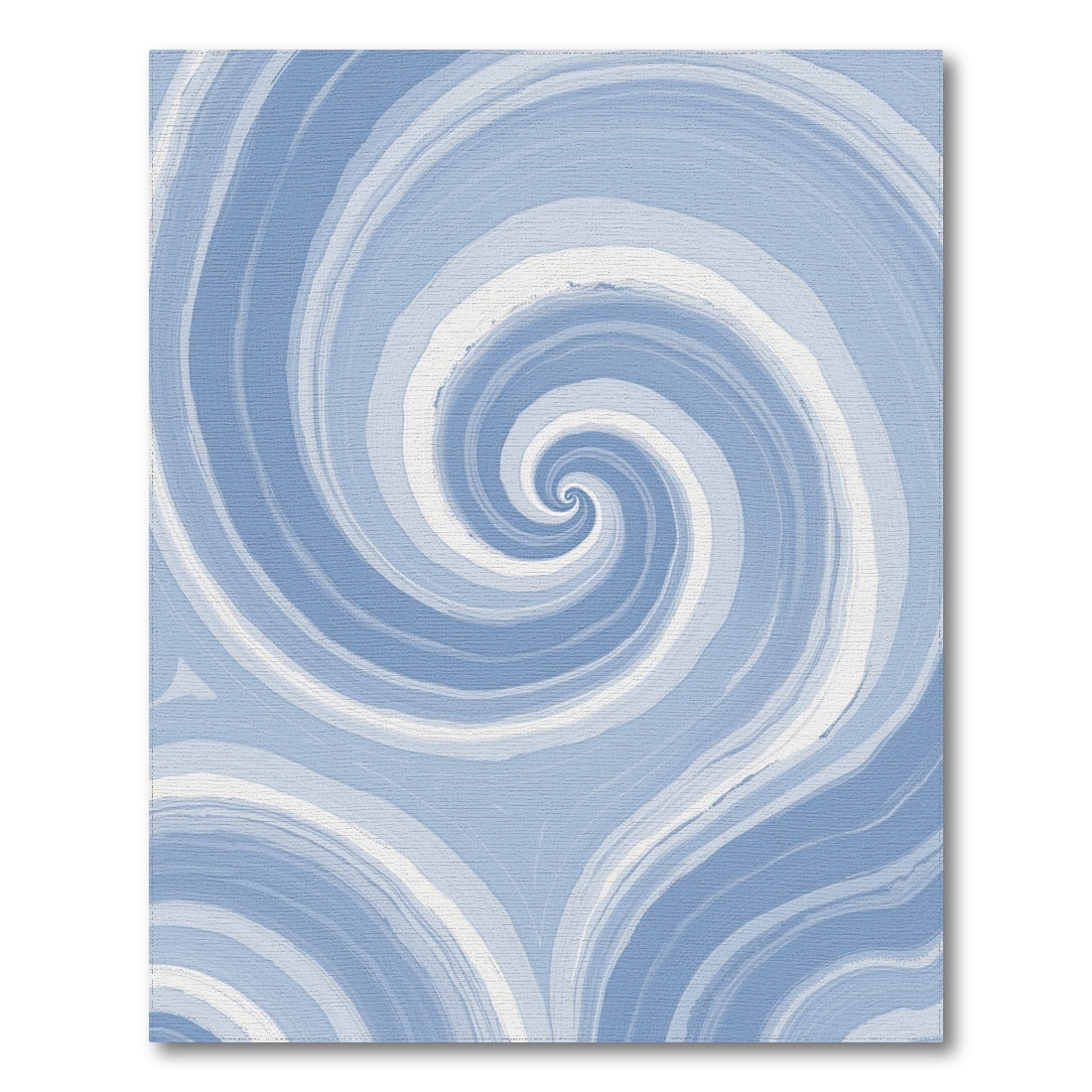 Hypnotic Blue Swirling Spirals Rug