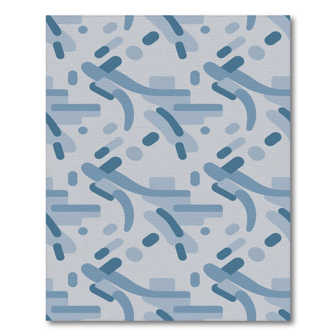 Blue Geometric Modern Area Rug