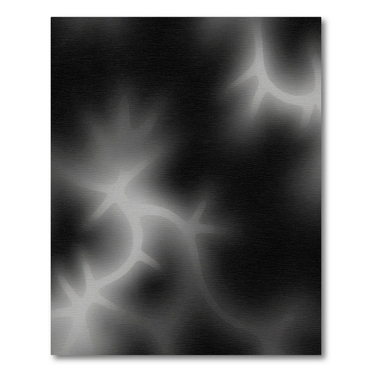 Abstract Black White Organic Swirl Rug