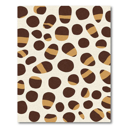 Chic Brown Ochre Pebble Scatter Rug