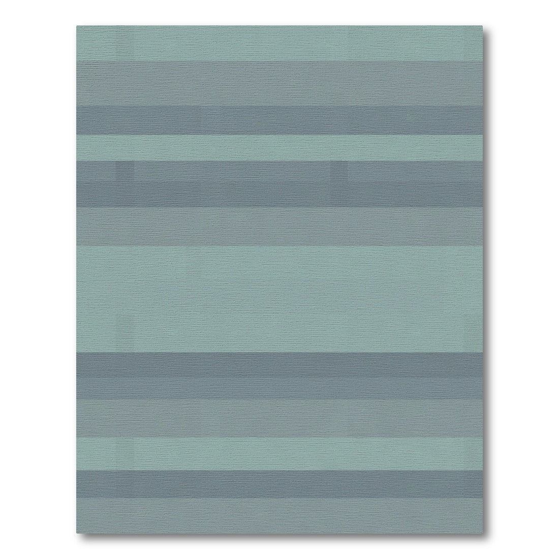 Serene Blue Gray Horizontal Stripes Rug