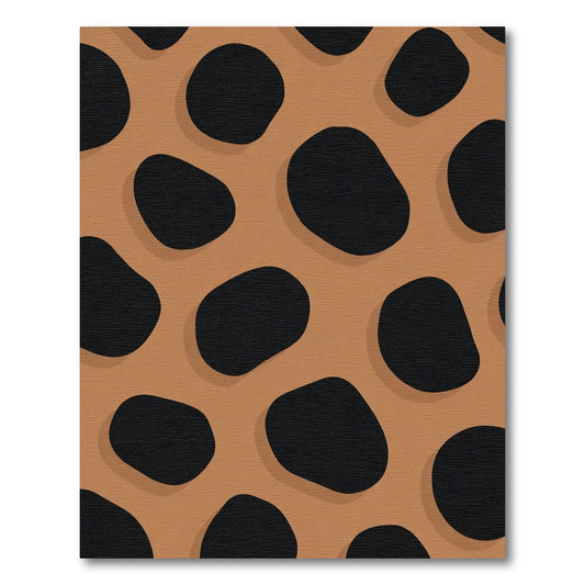 Orange Black Spotted Organic Shapes Rug
