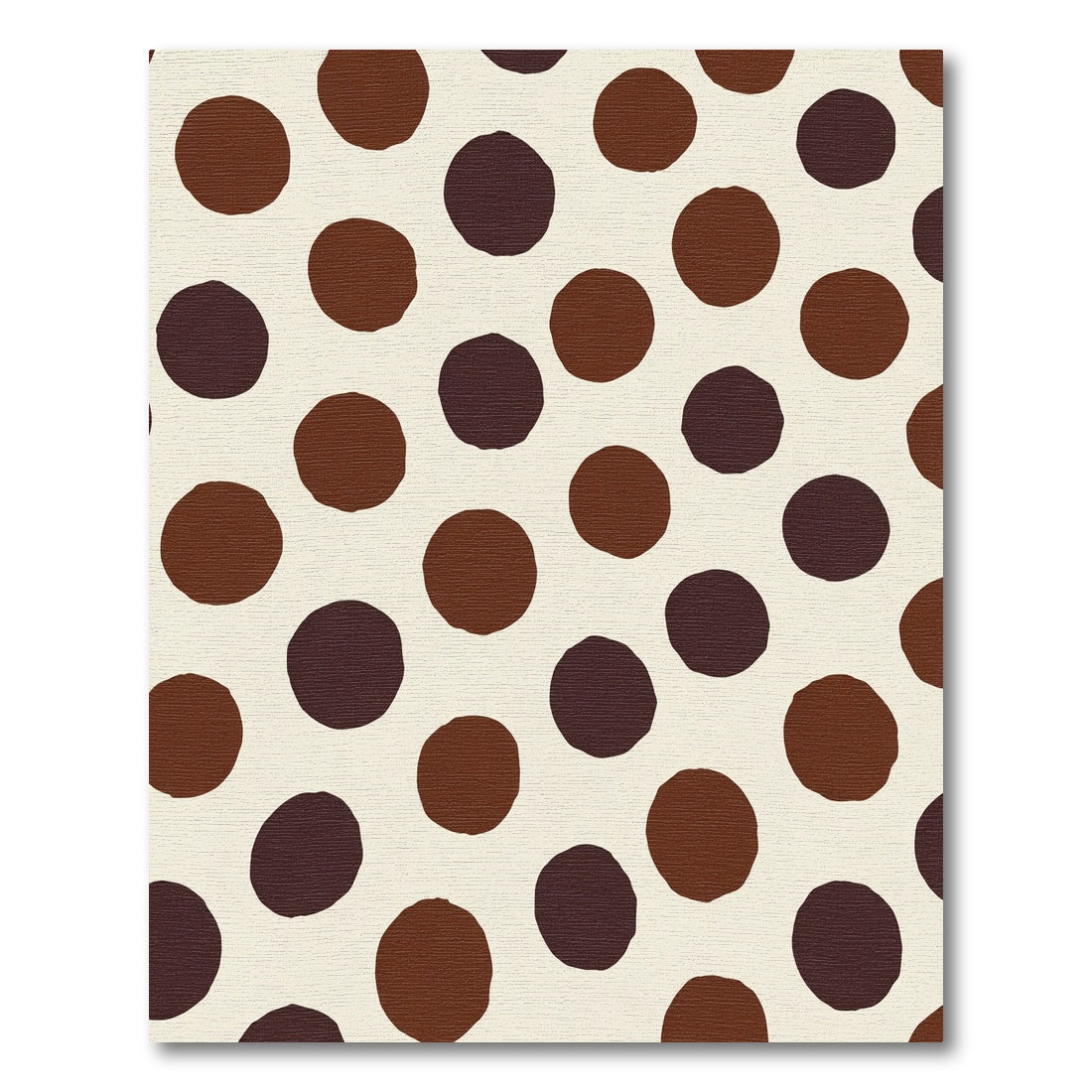 Earthy Brown Polka Dot Round Rug
