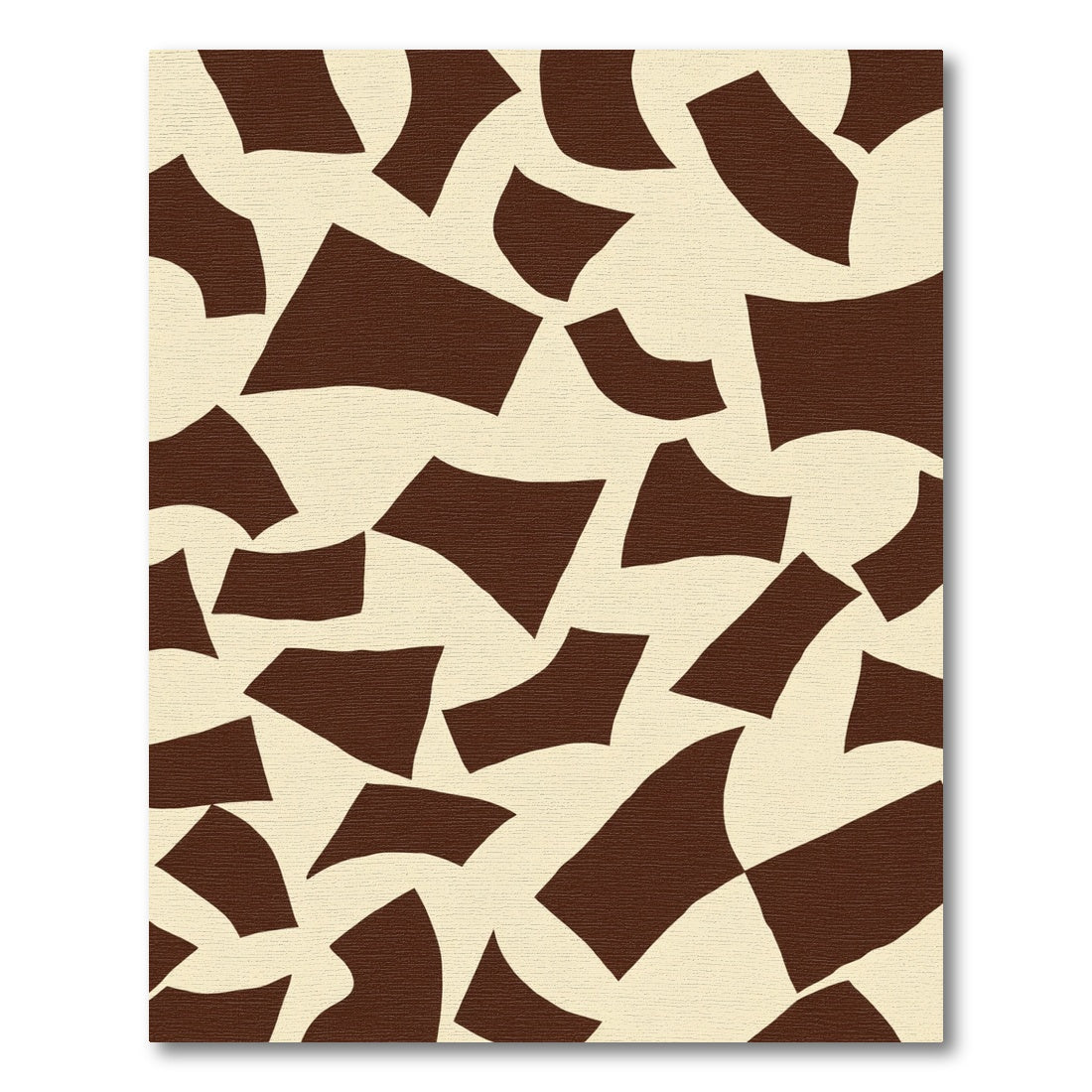 Cream Brown Abstract Geo Shards Rug