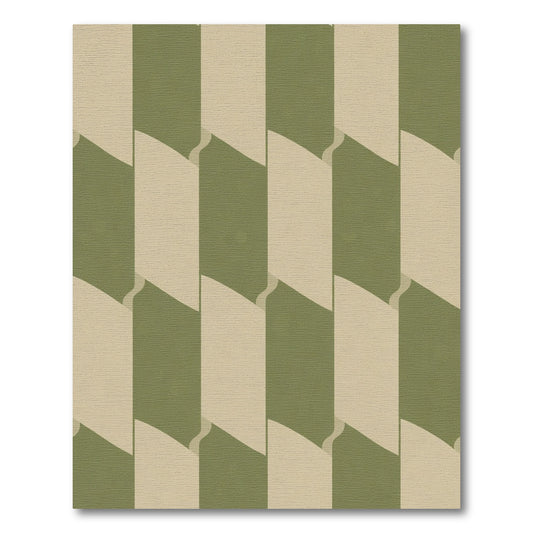 Sage Olive Geometric Overlay Rug