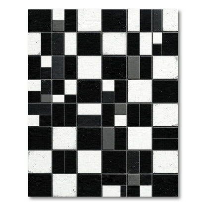 Monochromatic Geometric Block Composition Rug