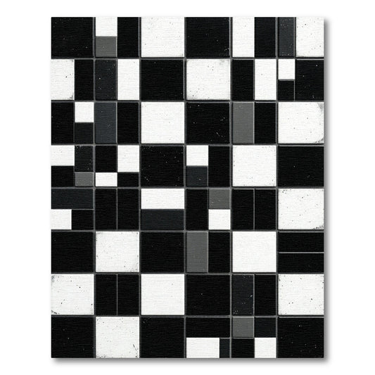 Monochromatic Geometric Block Composition Rug