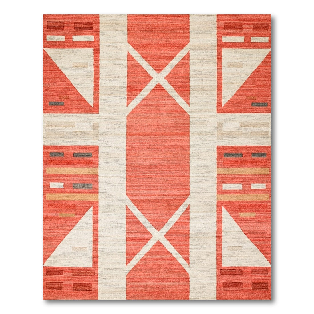 Red Geometric No. 2 Area Rug