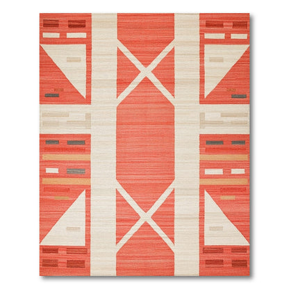 Red Geometric No. 2 Area Rug