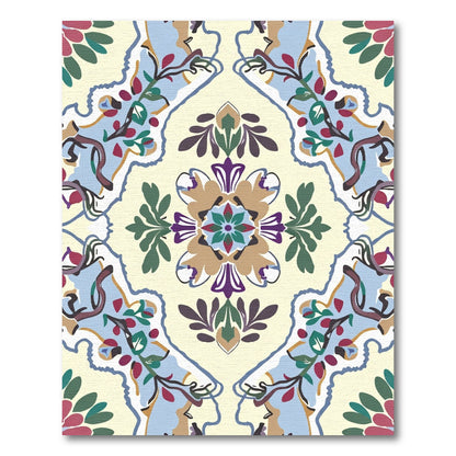 Ornate Floral Blossom Medallion Rug