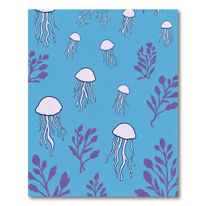 Oceanic Jellyfish And Kelp Harmony Rug