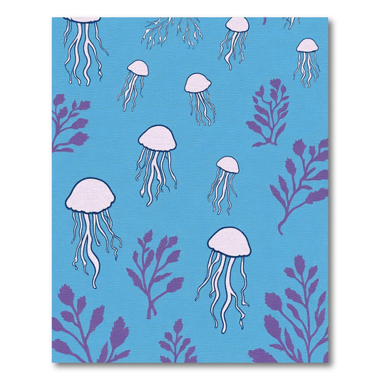 Oceanic Jellyfish And Kelp Harmony Rug
