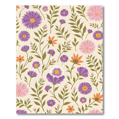 Whimsical Floral Garden Daisy Arrangement Rug