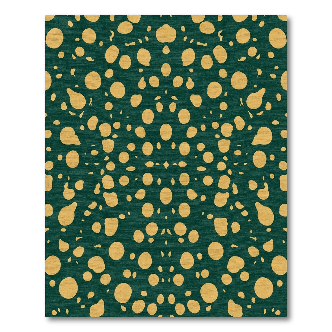 Golden Scatter Dot Emerald Rug