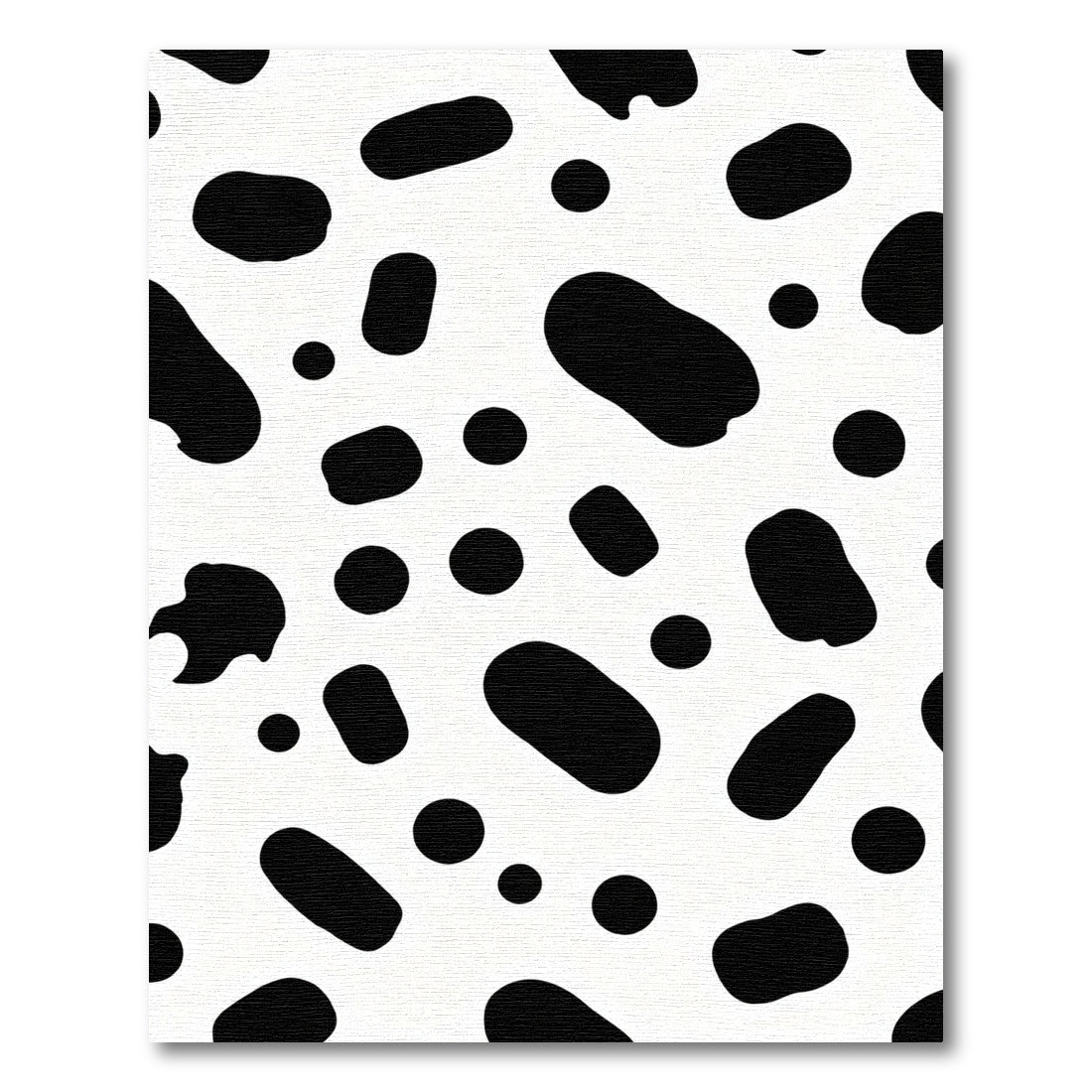 Black White Dalmatian Spots Rug