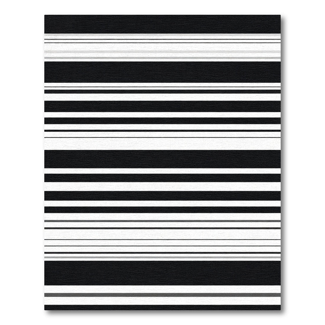 Bold Black White Stripe Graphic Rug