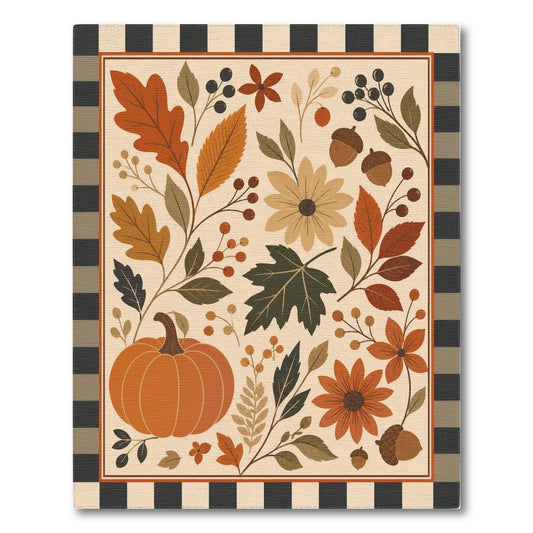 Autumn Harvest Floral Washable Area Rug
