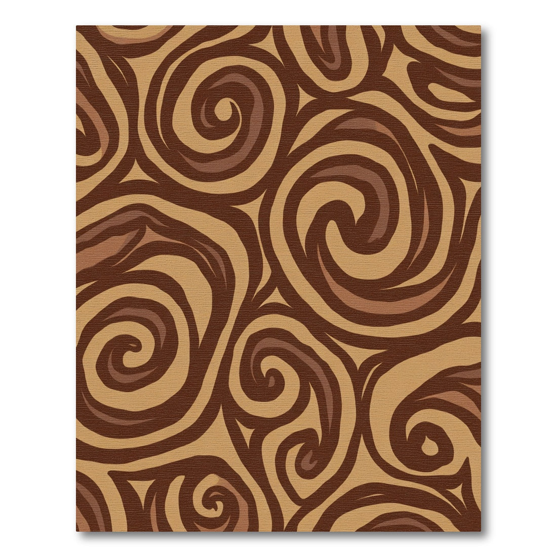 Earthy Tones Swirl Abstract Rug