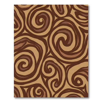 Earthy Tones Swirl Abstract Rug