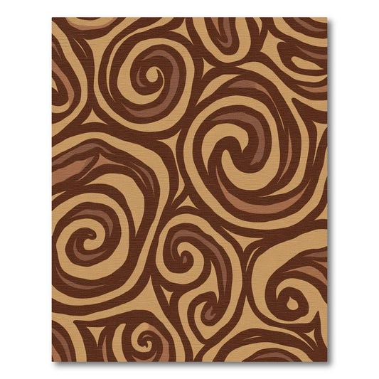 Earthy Tones Swirl Abstract Rug
