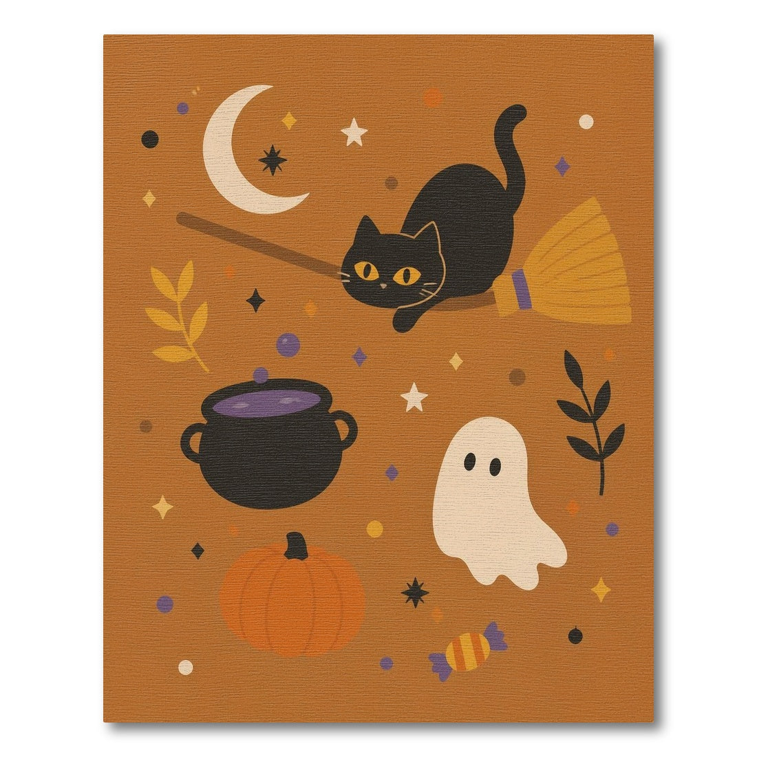 Black Cat Halloween Kids Cartoon Rug