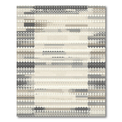 Neutral Tone Abstract Stripe Collage Rug