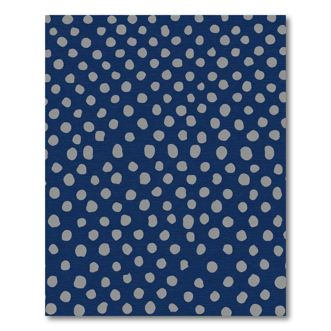 Navy Gray Scattered Dot Rug